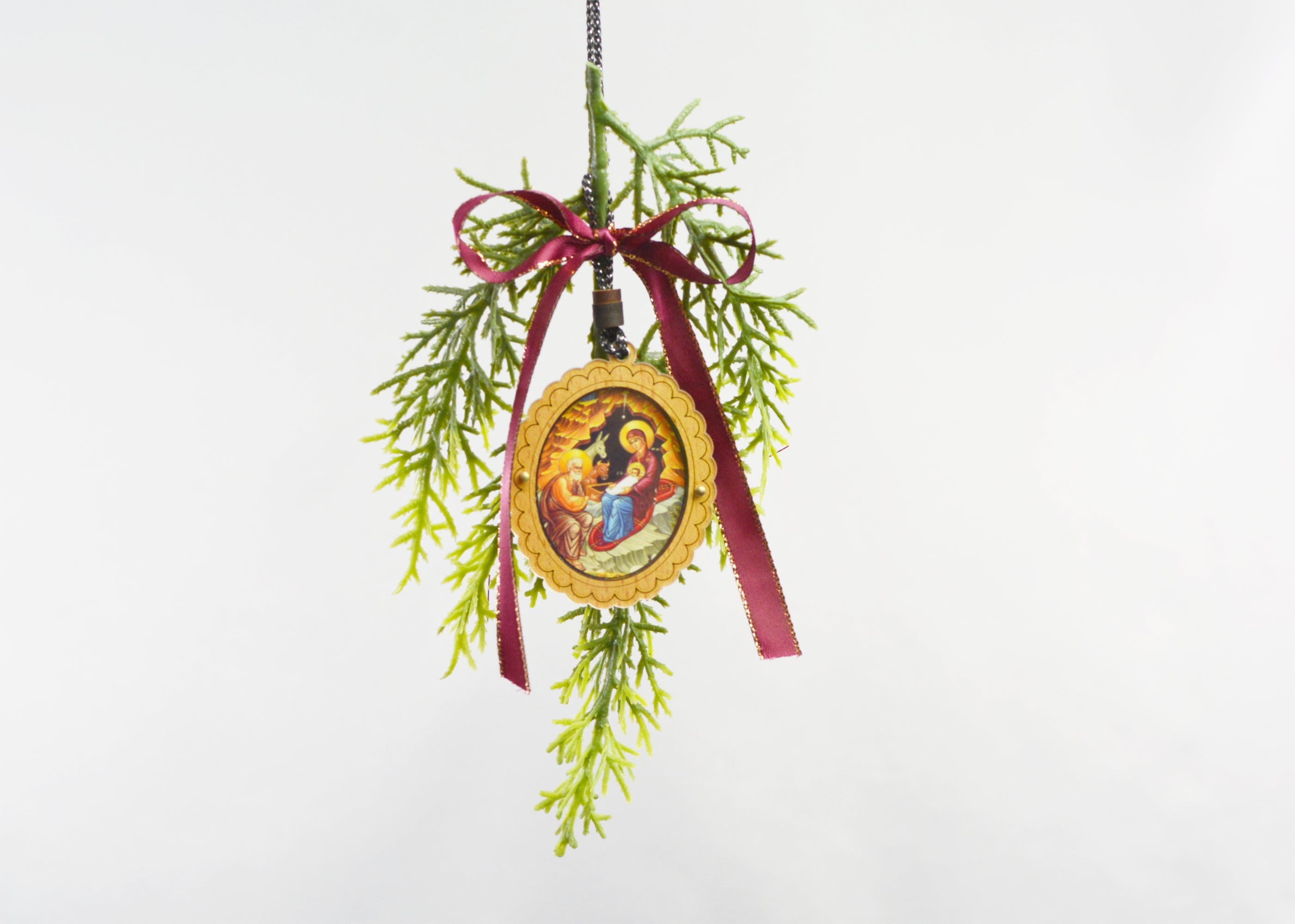 Orthodox Christmas Icon Ornament | Oval Icon