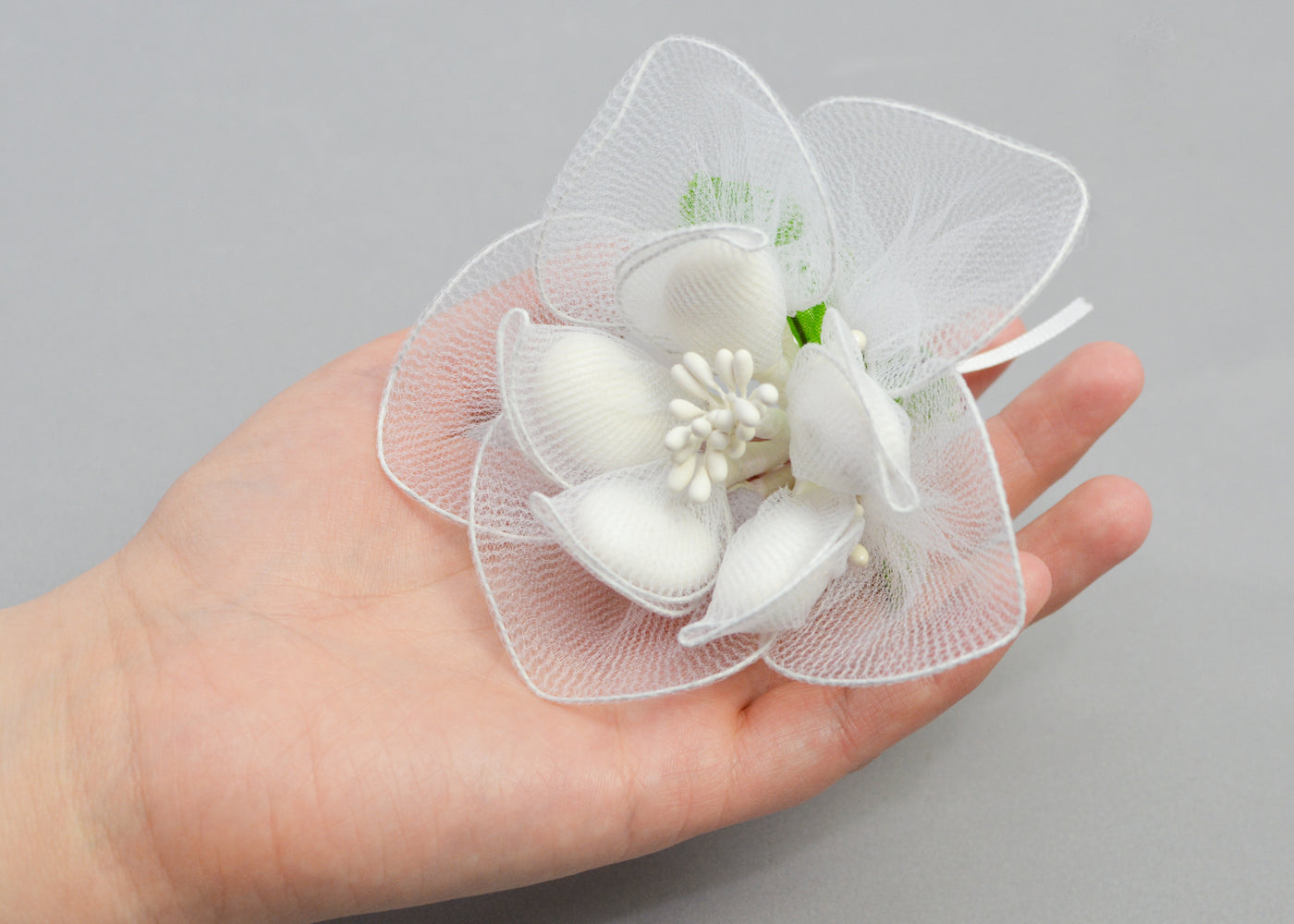Confetti Lily Wedding Favor | Satin Ribbon Bow