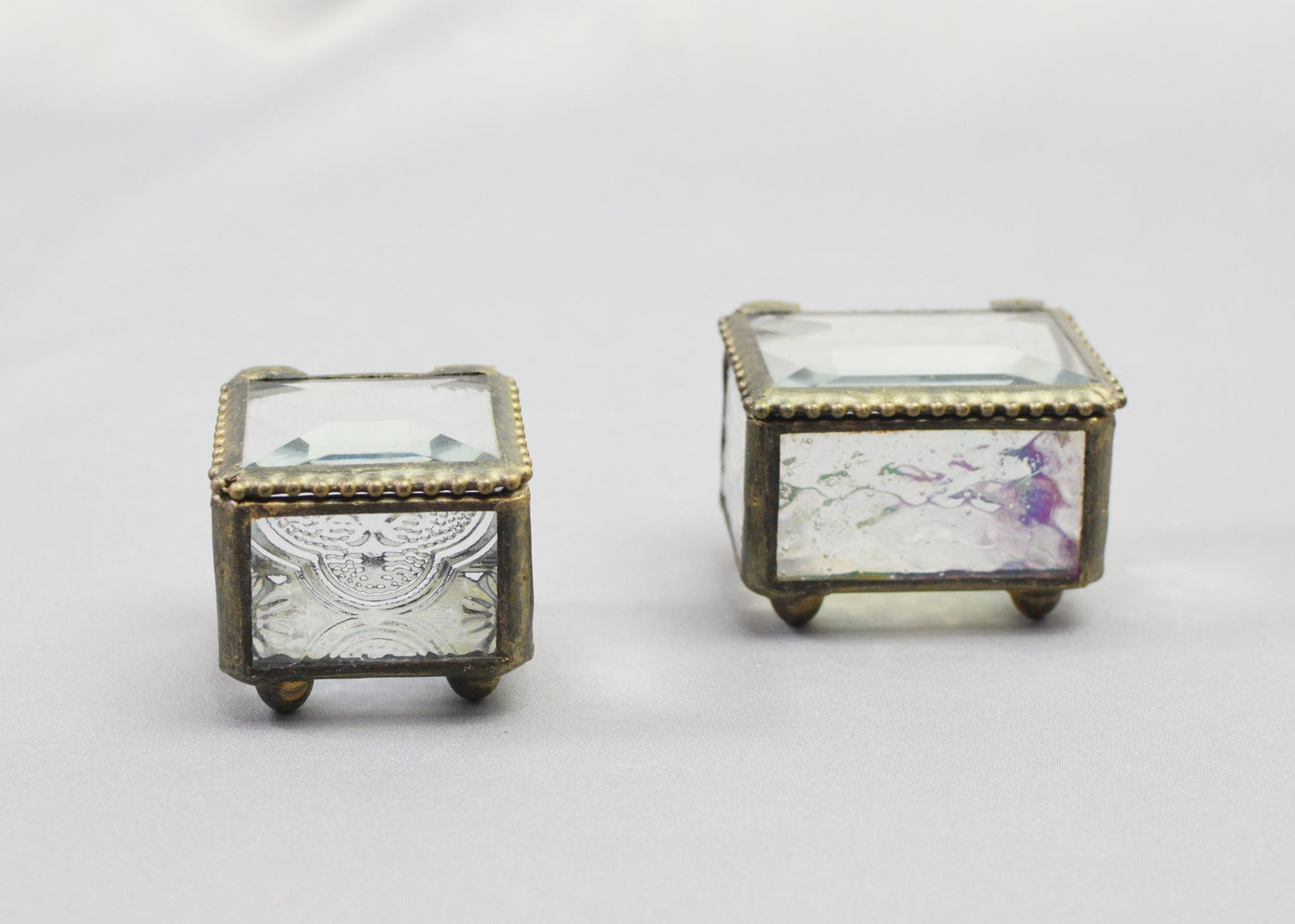 Textured Glass Ring Boxes