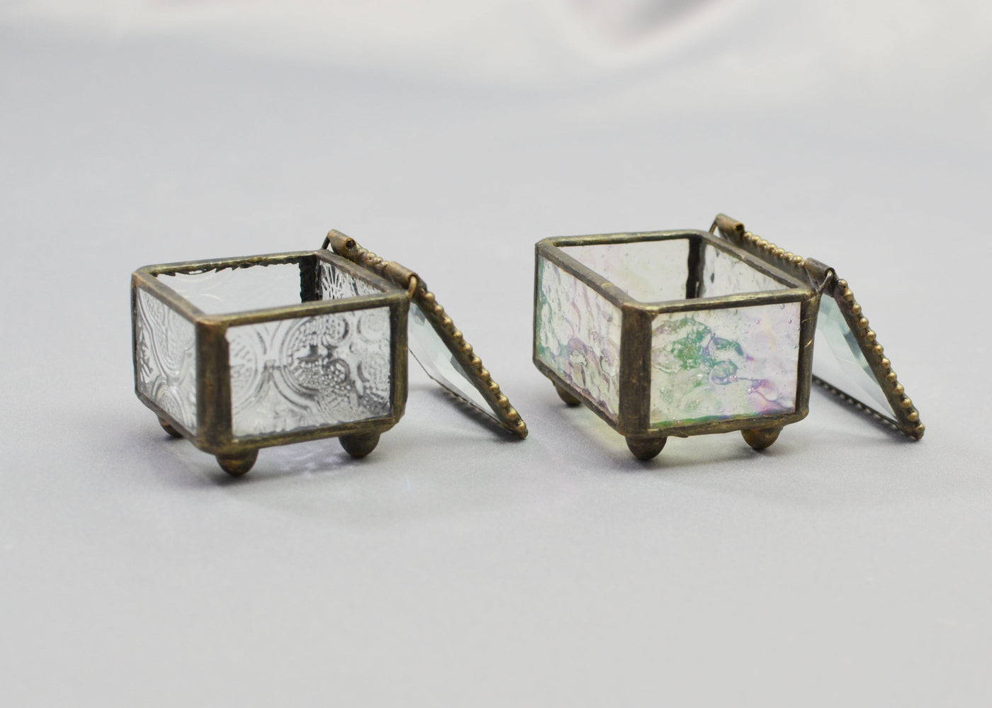 Textured Glass Ring Boxes