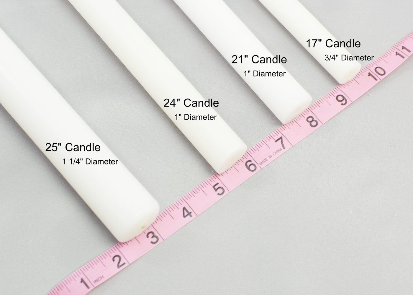 Plain Hand Dipped Candles | 17", 21" & 24"