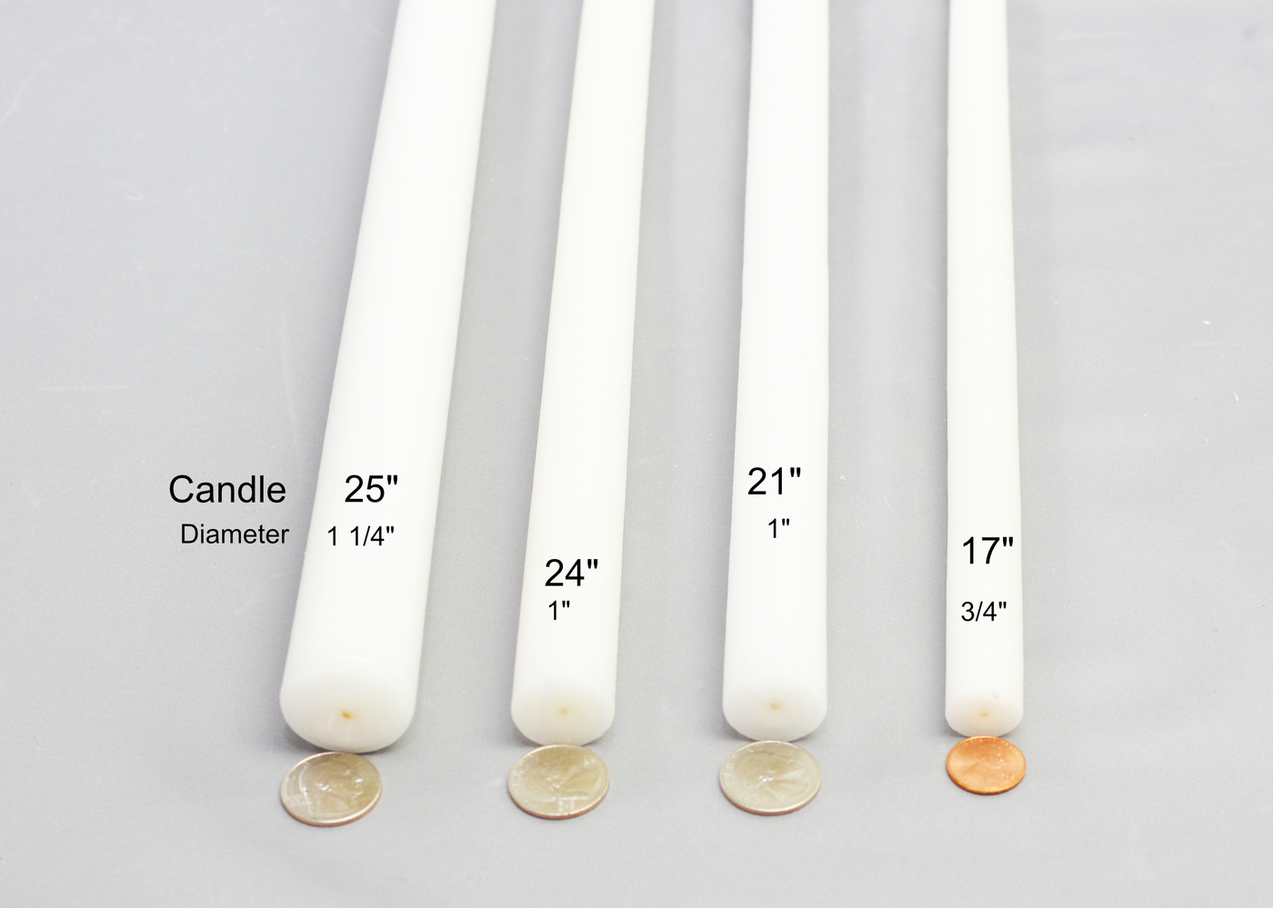 Plain Hand Dipped Candles | 17", 21" & 24"