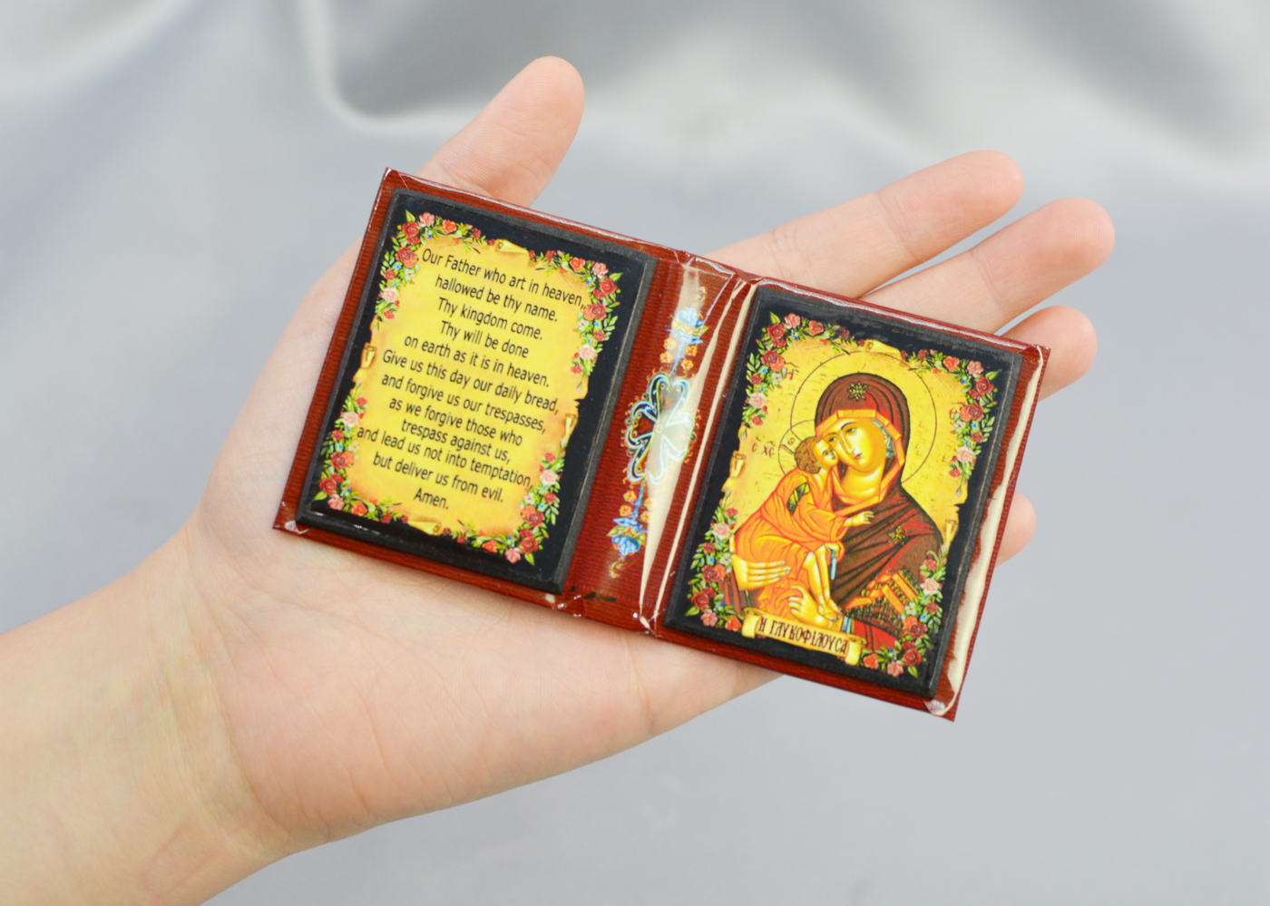 Diptych Icon with Lord's Prayer