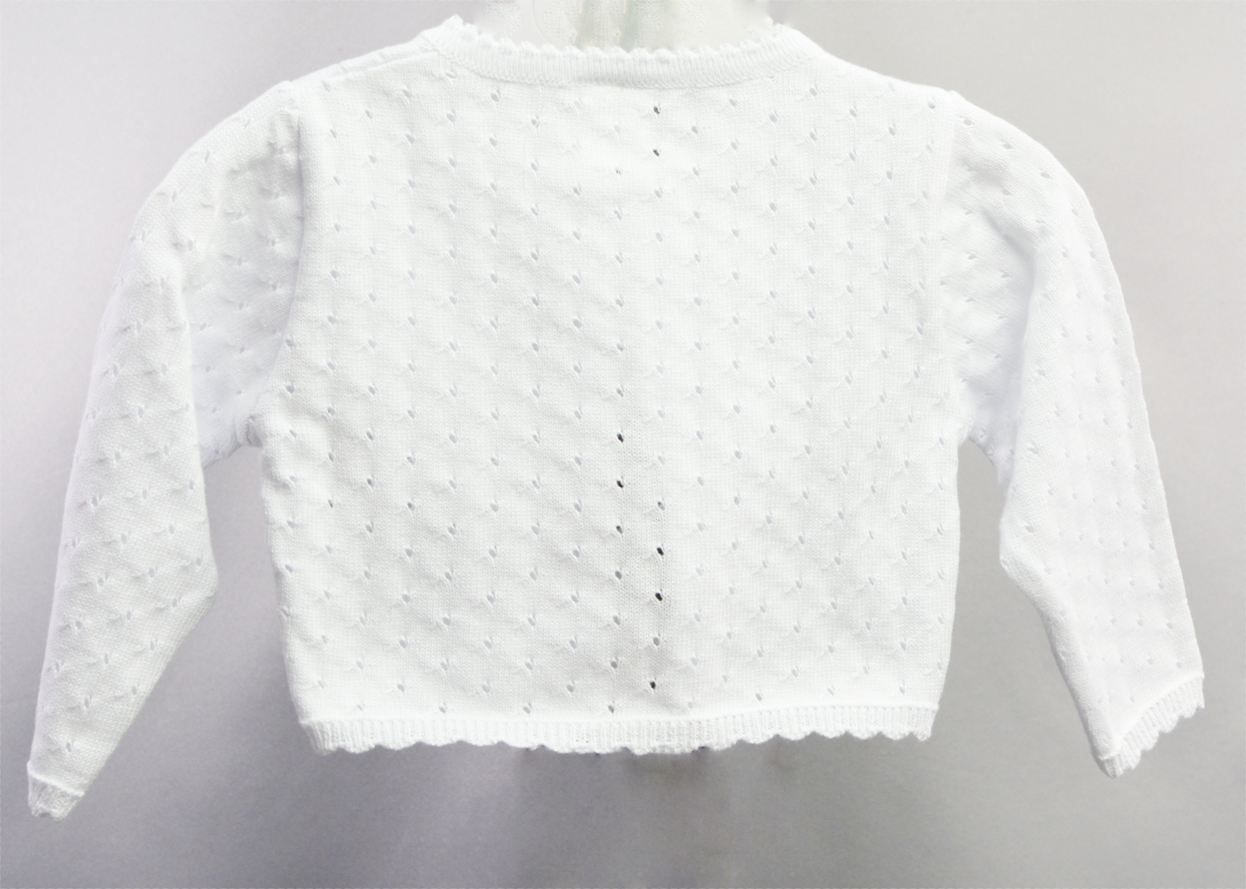 Girls Cotton Sweater | Scalloped Trim