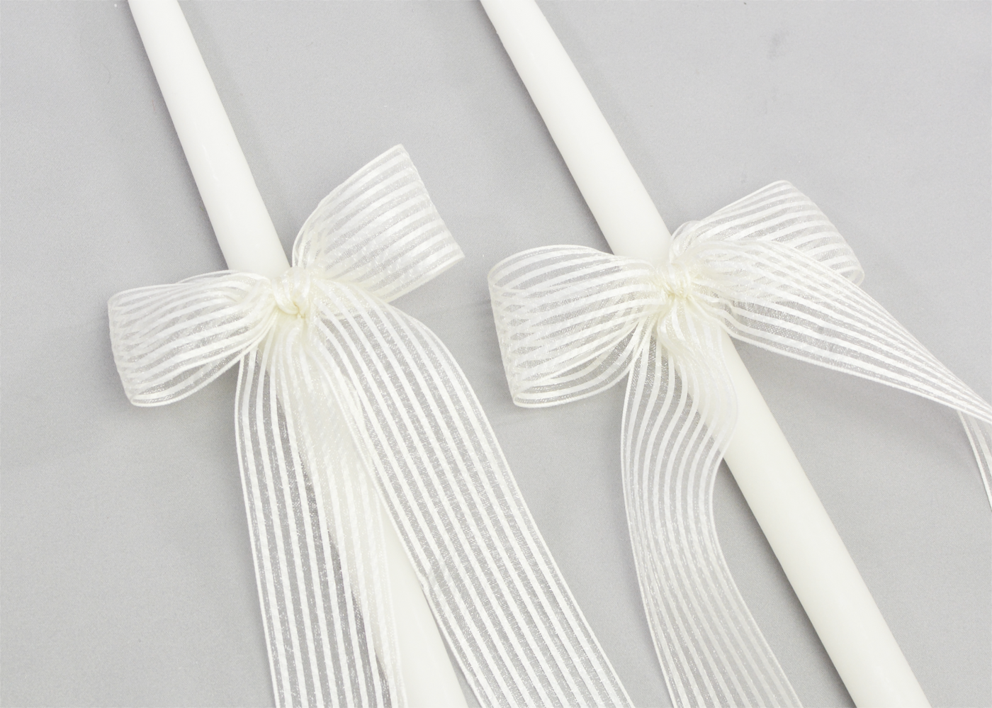 Butterfly Kisses Baptism Candles | White | 17" & 25"