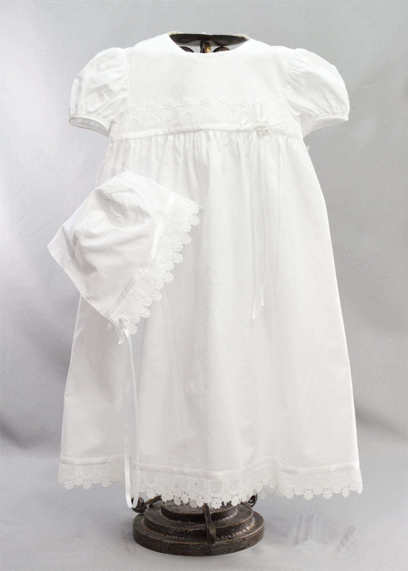 Lace Christening Gown - Channel - OUT OF STOCK – Elena Collection