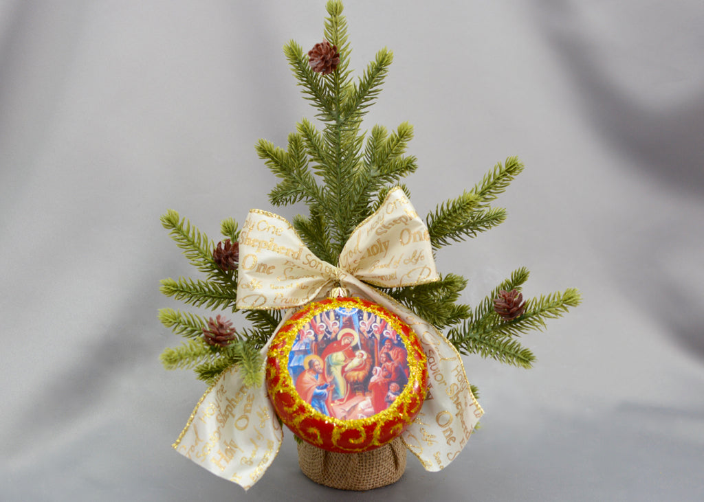 Christmas Tree with Icon Ornament