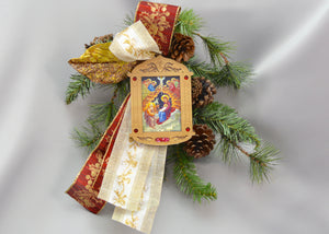 Hanging Arrangement with Nativity Icon