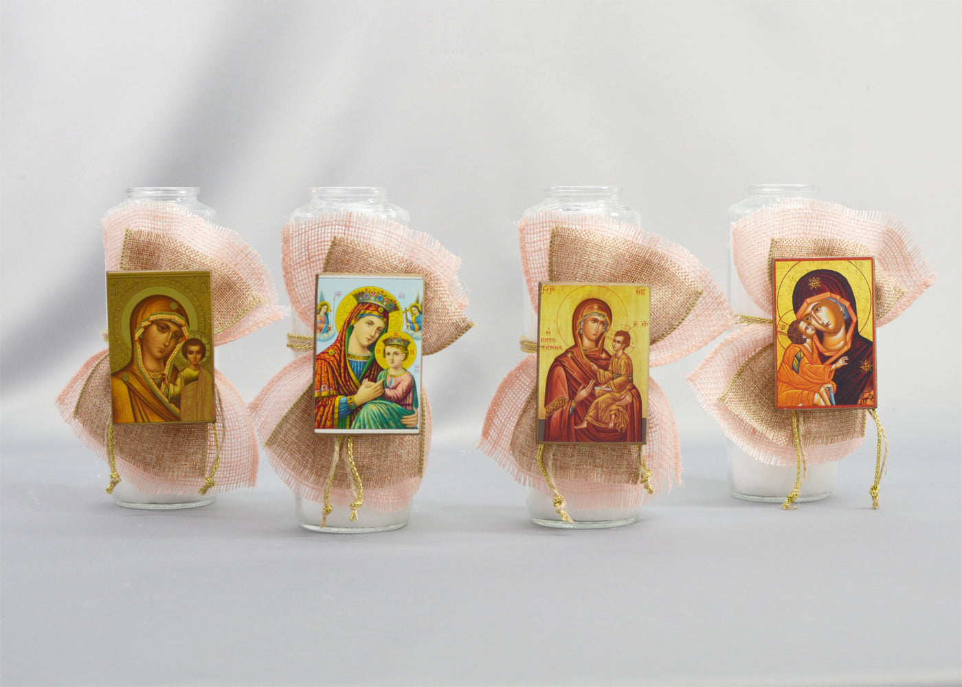 Bright Week Easter Candles -  Magnet Icons with Theotokos