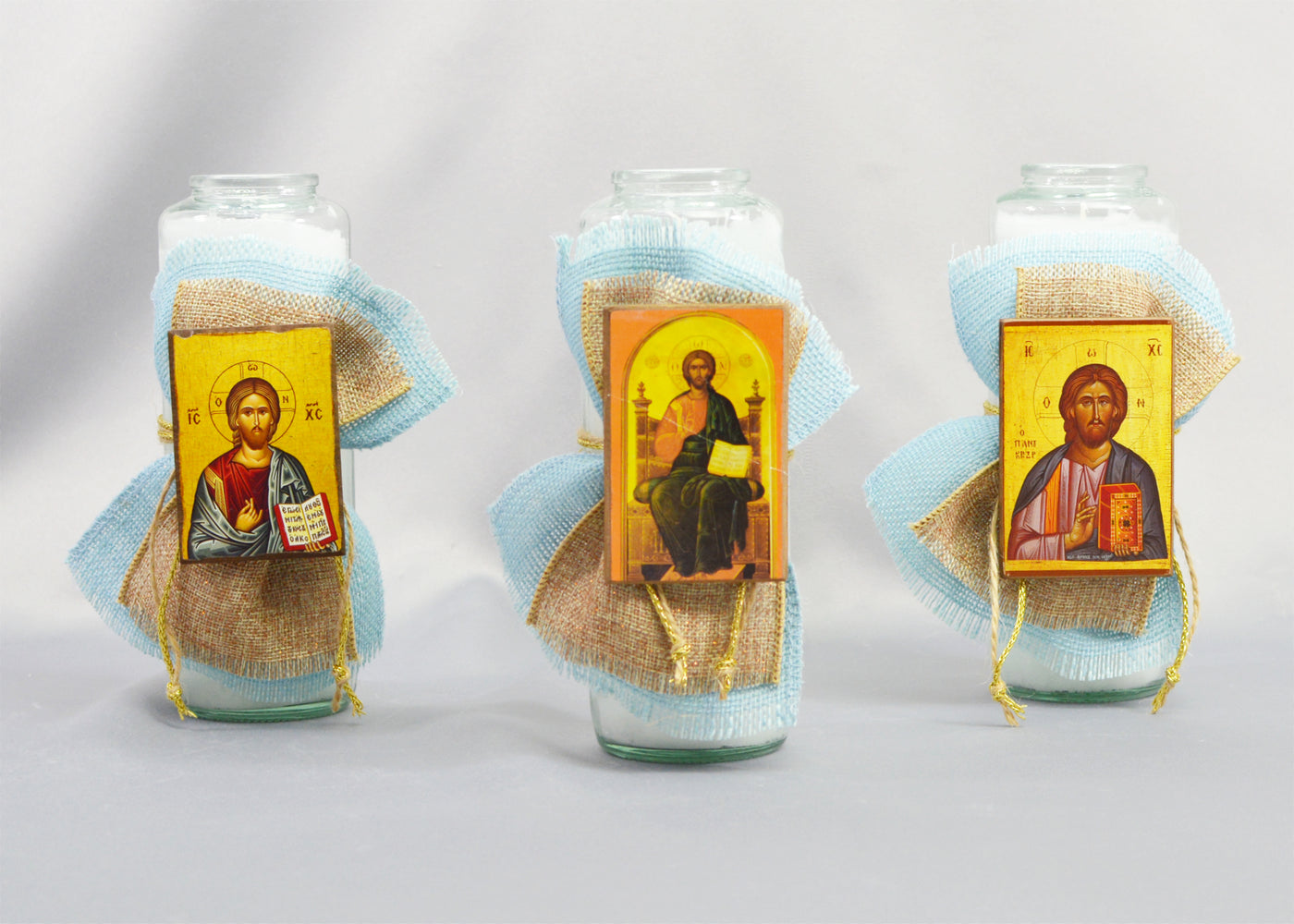 Bright Week Easter Candles -  Magnet Icons with Christ