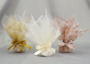 40 Wedding Favor Bags With Satin Ribbon and Names 