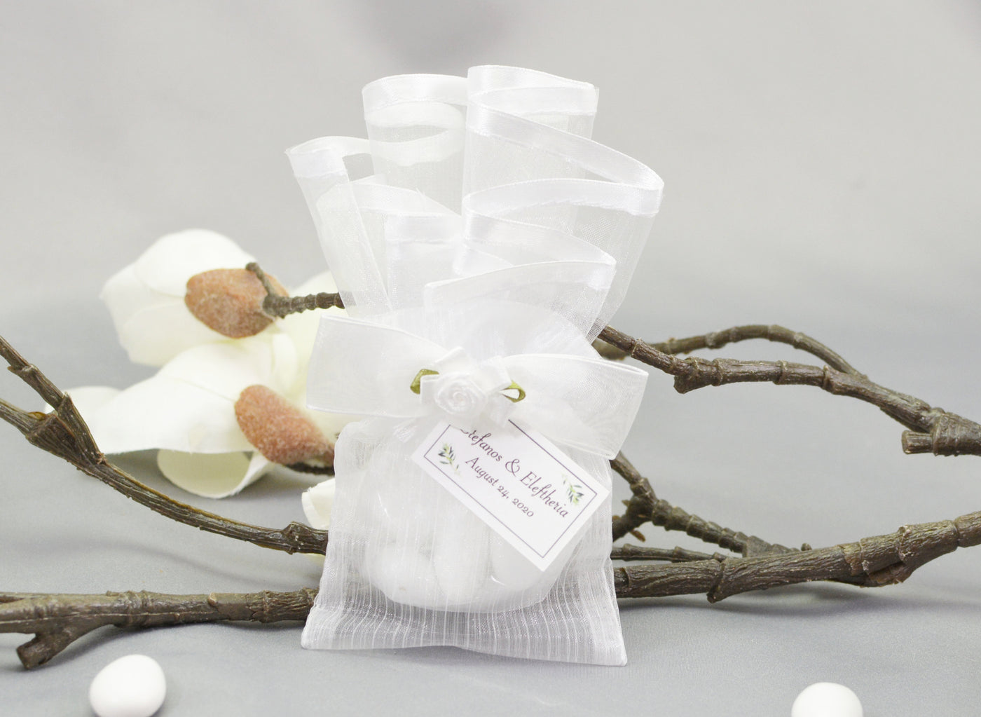 Joined Together Wedding Favor | White